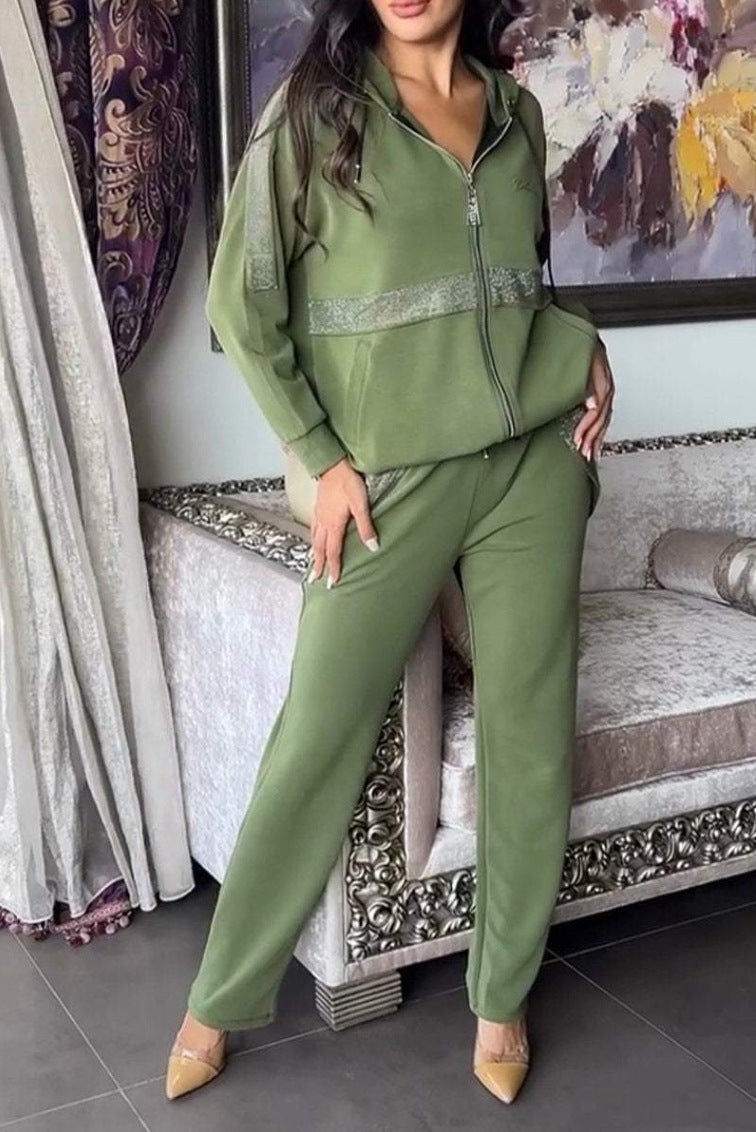 Damen Hoodie zippé élégant coupe ample et détails raffinés Berg-Feldt