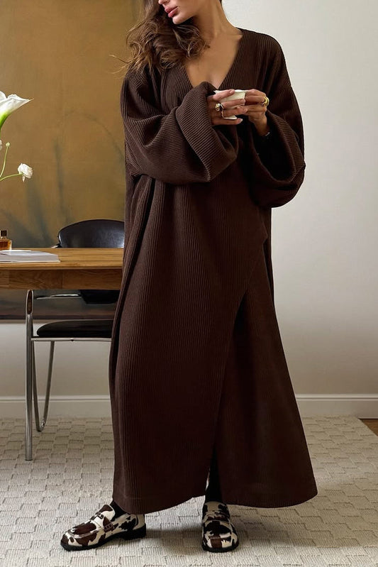 Berg-Feldt | Tag Code Braun Lockere Lange Strickjacke - Berg-Feldt