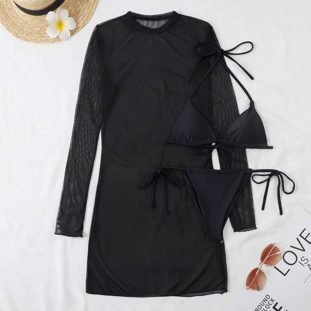 Strandkleid und Bikini mit langen Ärmeln und verstellbaren Trägern von berg-feldt