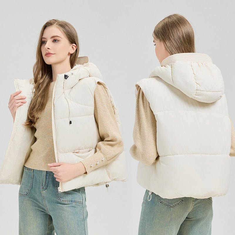 Gilet matelassé pour femme avec capuche amovible et poches latérales Berg-Feldt