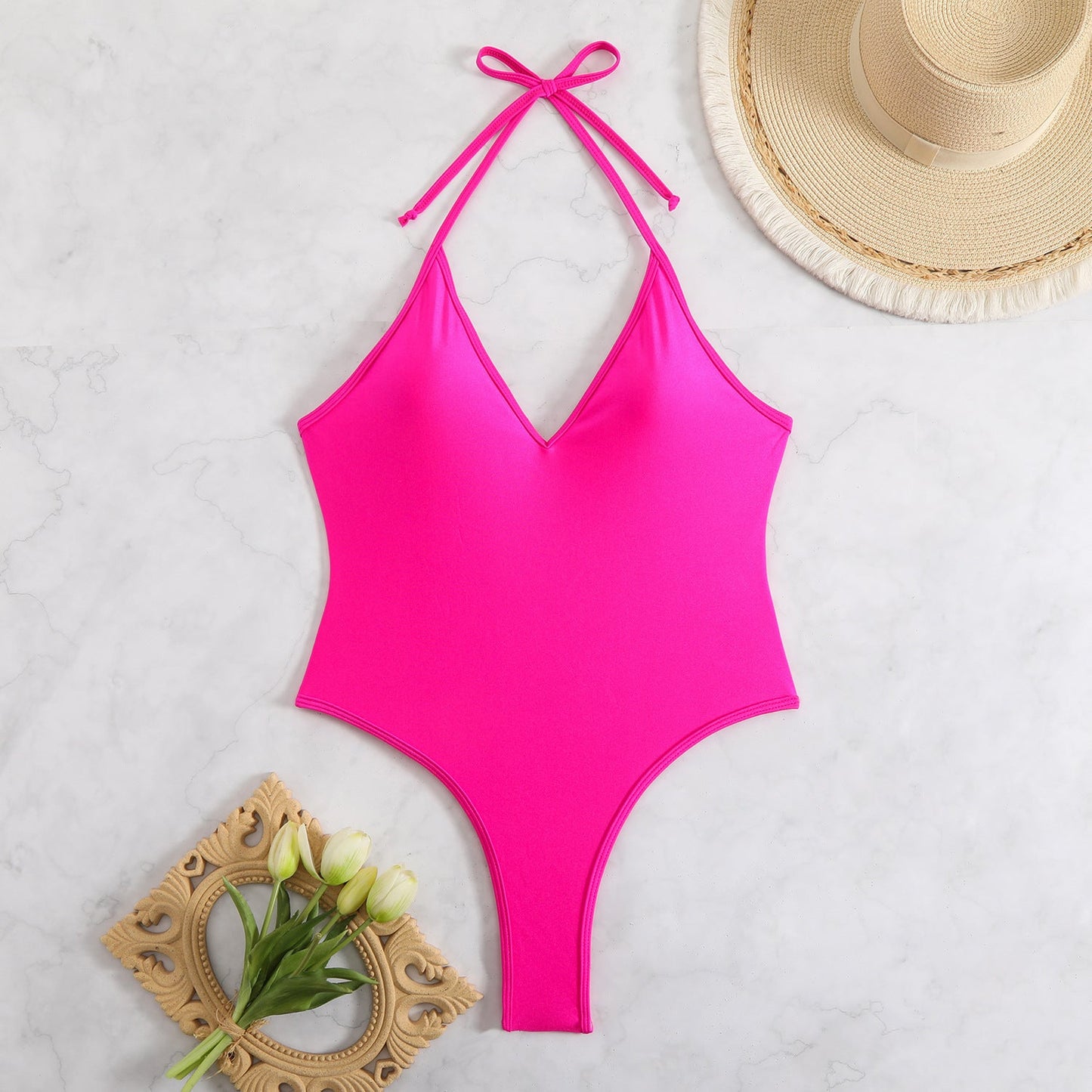 Maillot de bain femme polyvalent avec décolleté en V profond et liens à nouer berg-feldt