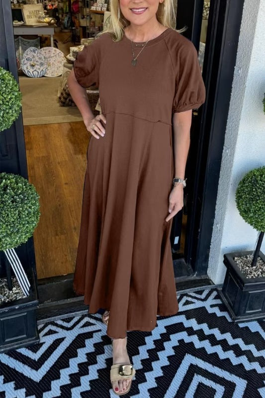 Robe longue élégante à manches larges de berg-feldt
