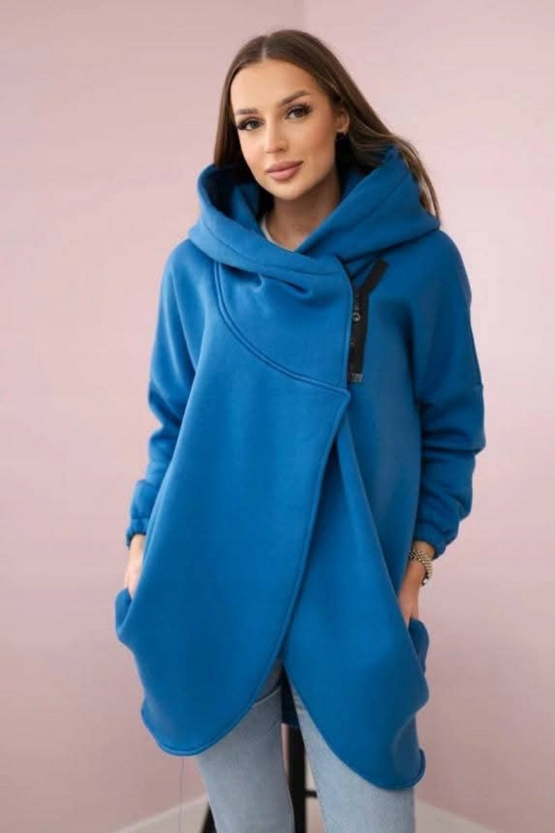 Berg-Feldt | Veste polaire à capuche et fermeture éclair asymétrique
