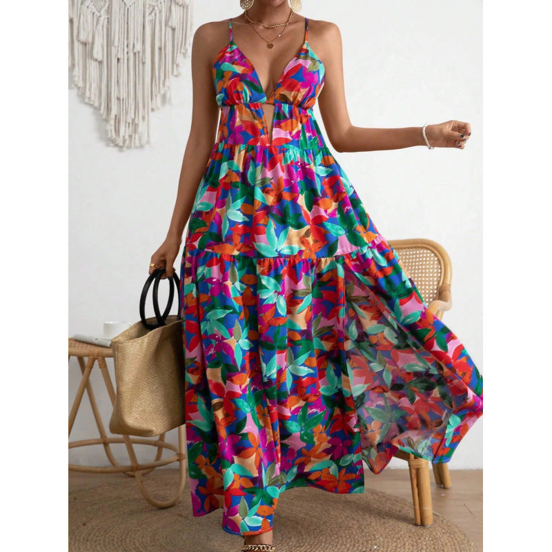 Robe longue bohème Berg-Feldt à bretelles réglables