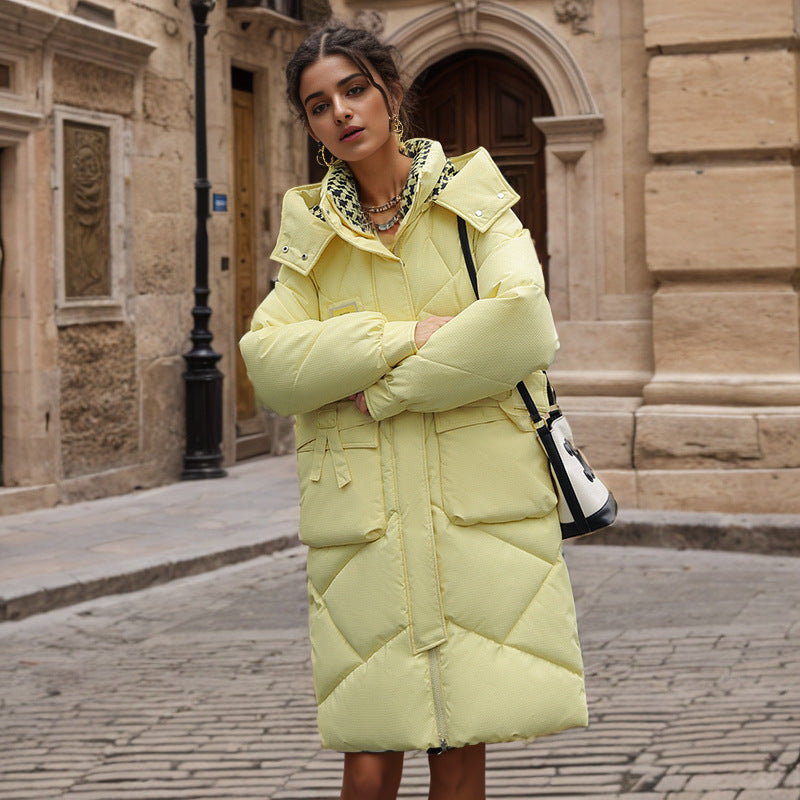 Damen gefütterter langärmliger Winterparka mit verstellbarem Kapuzenkragen und praktischen Taschen Berg-Feldt