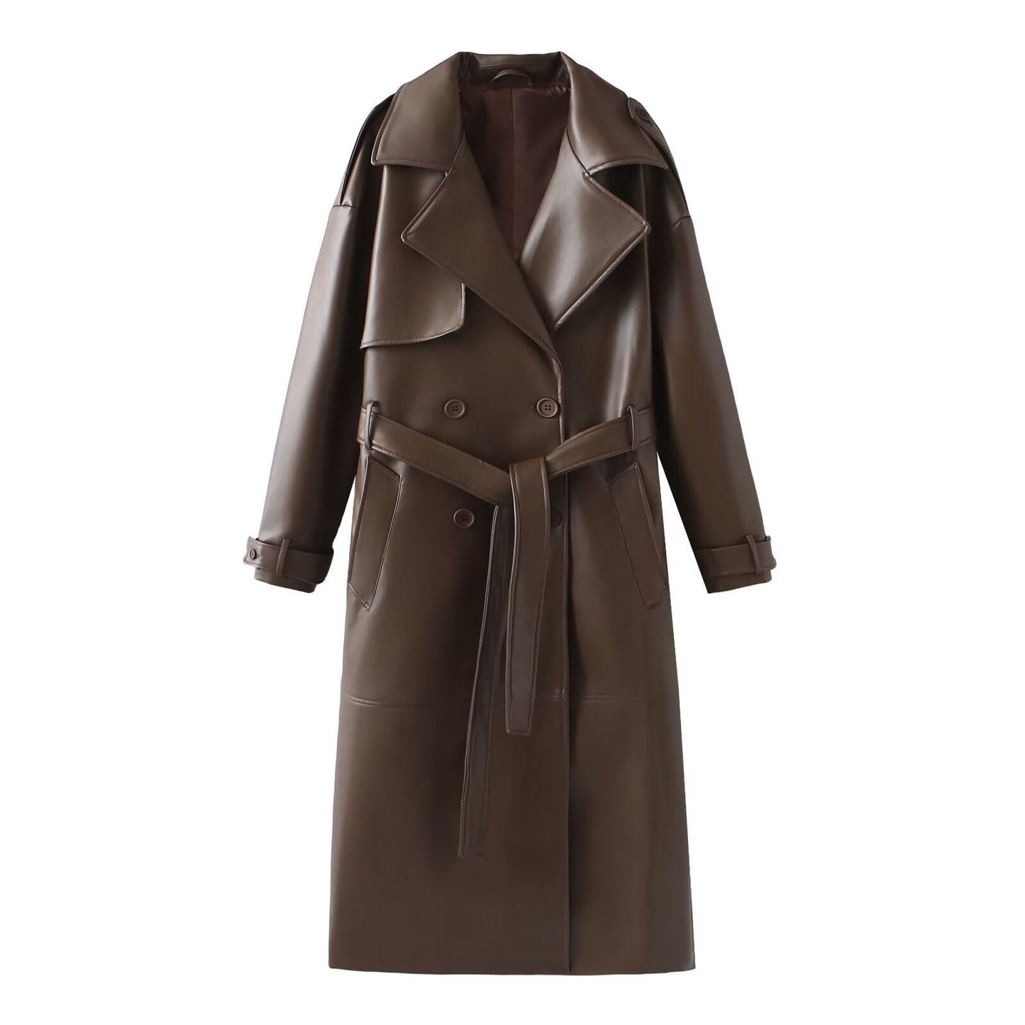 Trench-coat en similicuir pour femme avec coupe élégante et poches pratiques Berg-Feldt