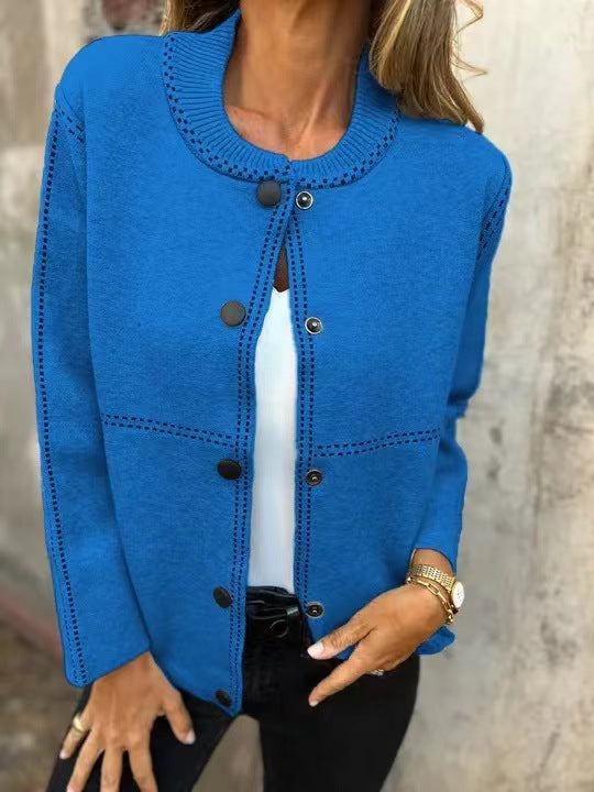 Cardigan ample à boutons et coutures décoratives pour femme Berg-Feldt
