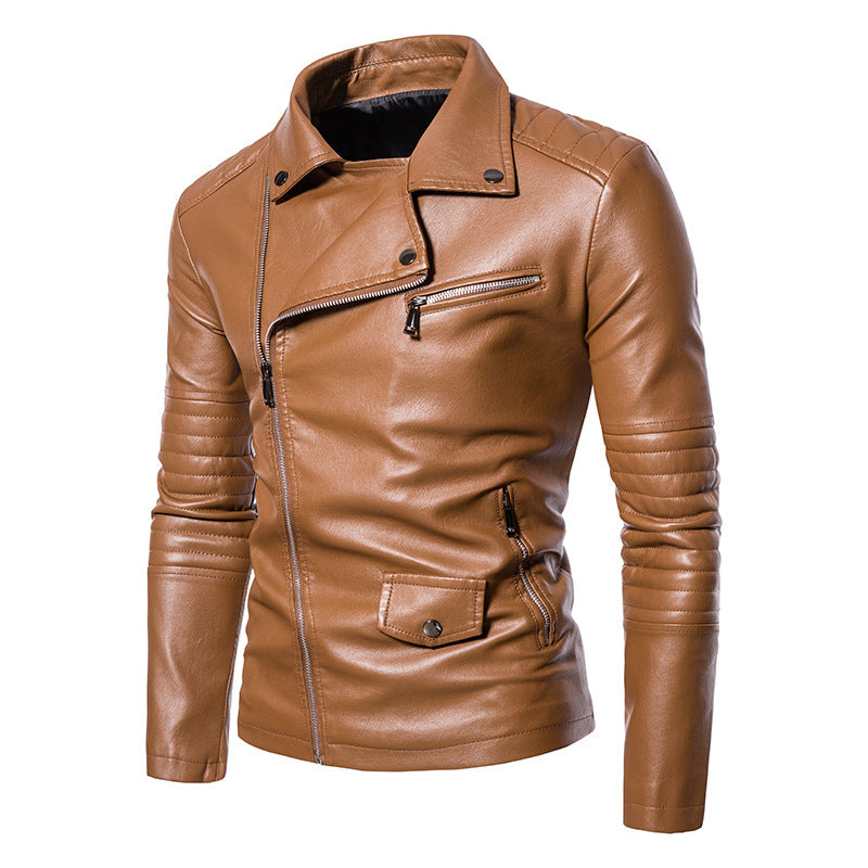 Herren stylische Bikerjacke mit asymmetrischem Reißverschluss und praktischen Taschen Berg-Feldt