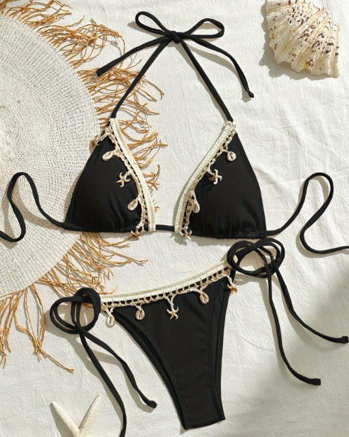 Elegantes Damen-Bikini-Oberteil mit Dreiecksform, Schnürung und hübschen Details von berg-feldt
