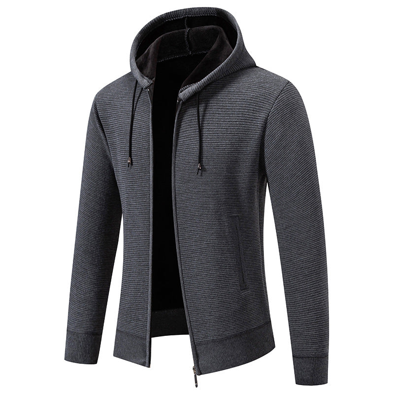 Sweat à capuche pour homme avec motif texturé moderne et doublure isolante Berg-Feldt