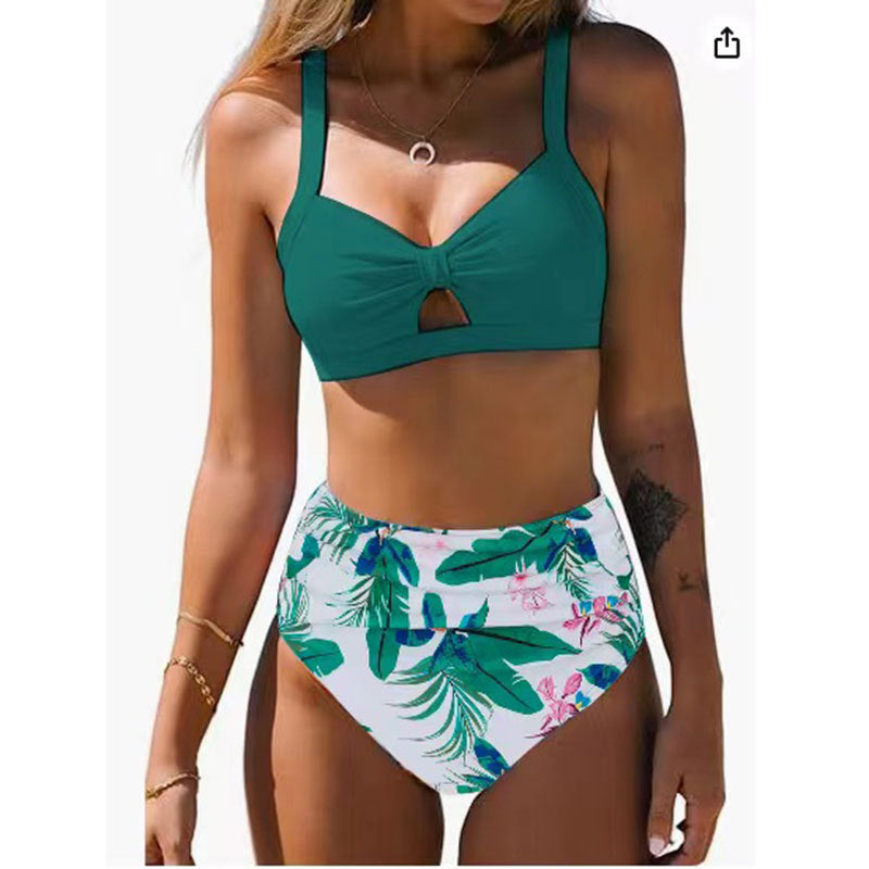 Ensemble bikini taille haute à découpes décoratives pour femme berg-feldt