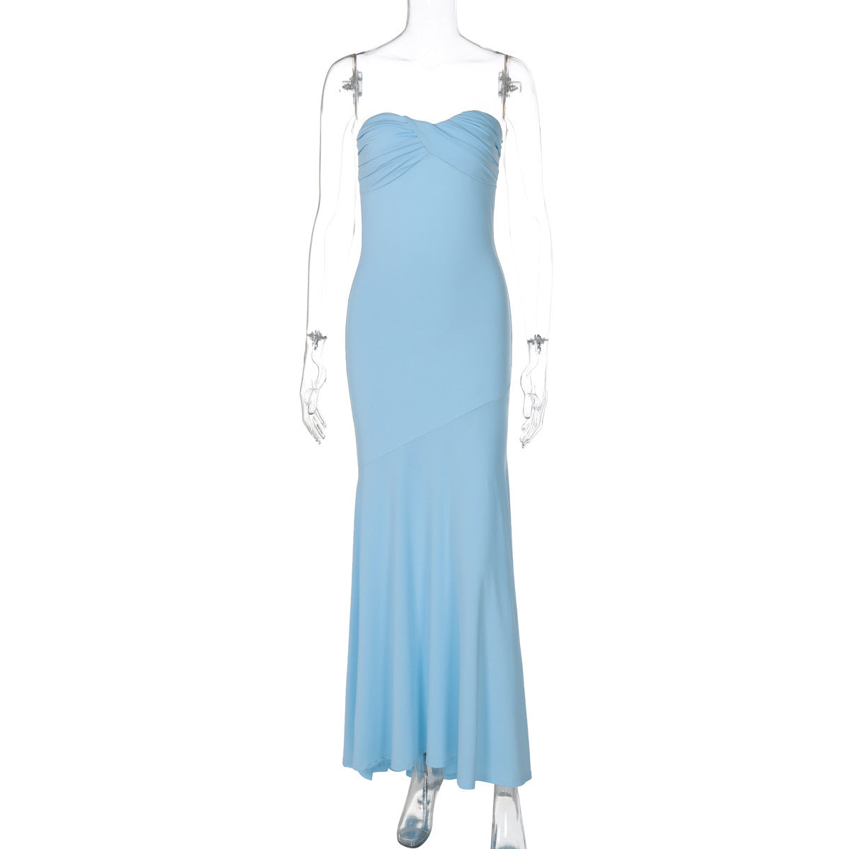 Elegantes Maxikleid mit Raffungen am Oberteil und fließendem Schnitt von berg-feldt