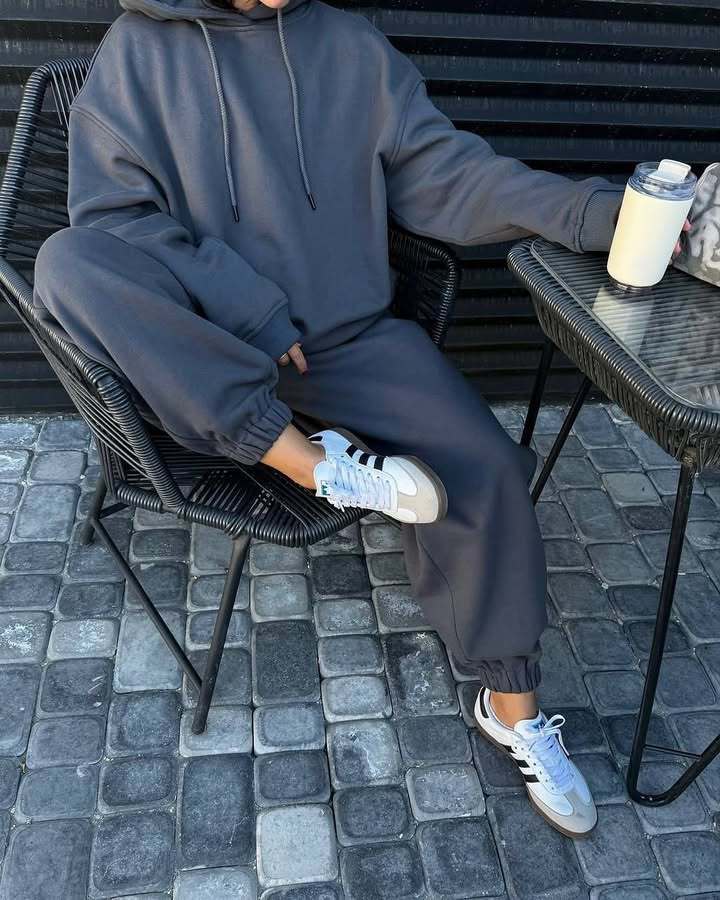 Survêtement de jogging oversized décontracté pour femme, motif montagne-champ