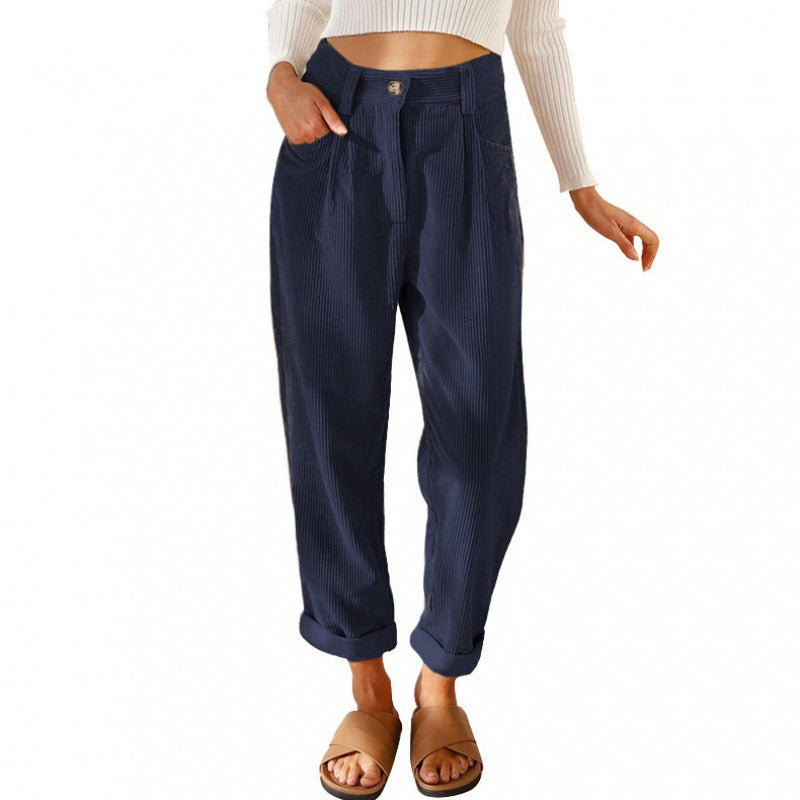 Elegante Damenhose mit hoher Taille und Falten von berg-feldt