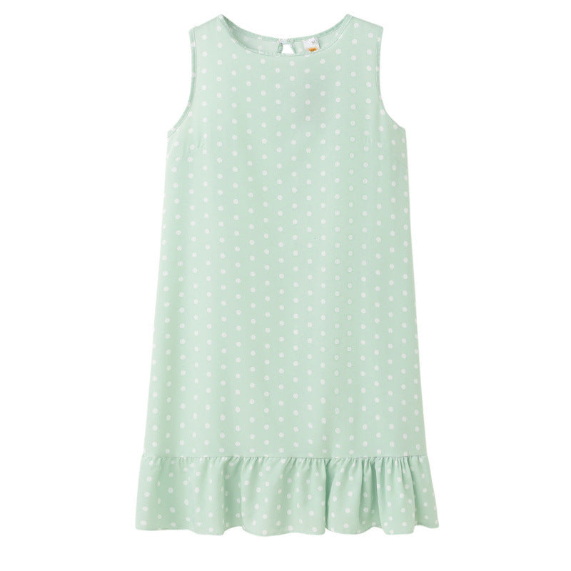 Verspieltes Damen-Shiftkleid mit Polka Dots und Rüschen am Saum von berg-feldt