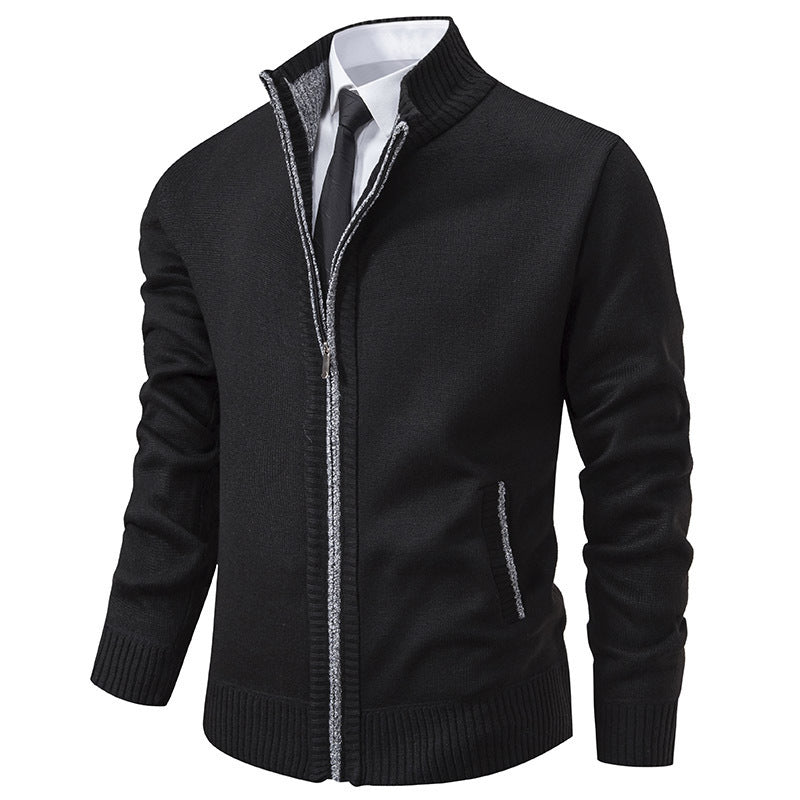 Herren sportliche Strickjacke mit Stehkragen und Reißverschluss Berg-Feldt