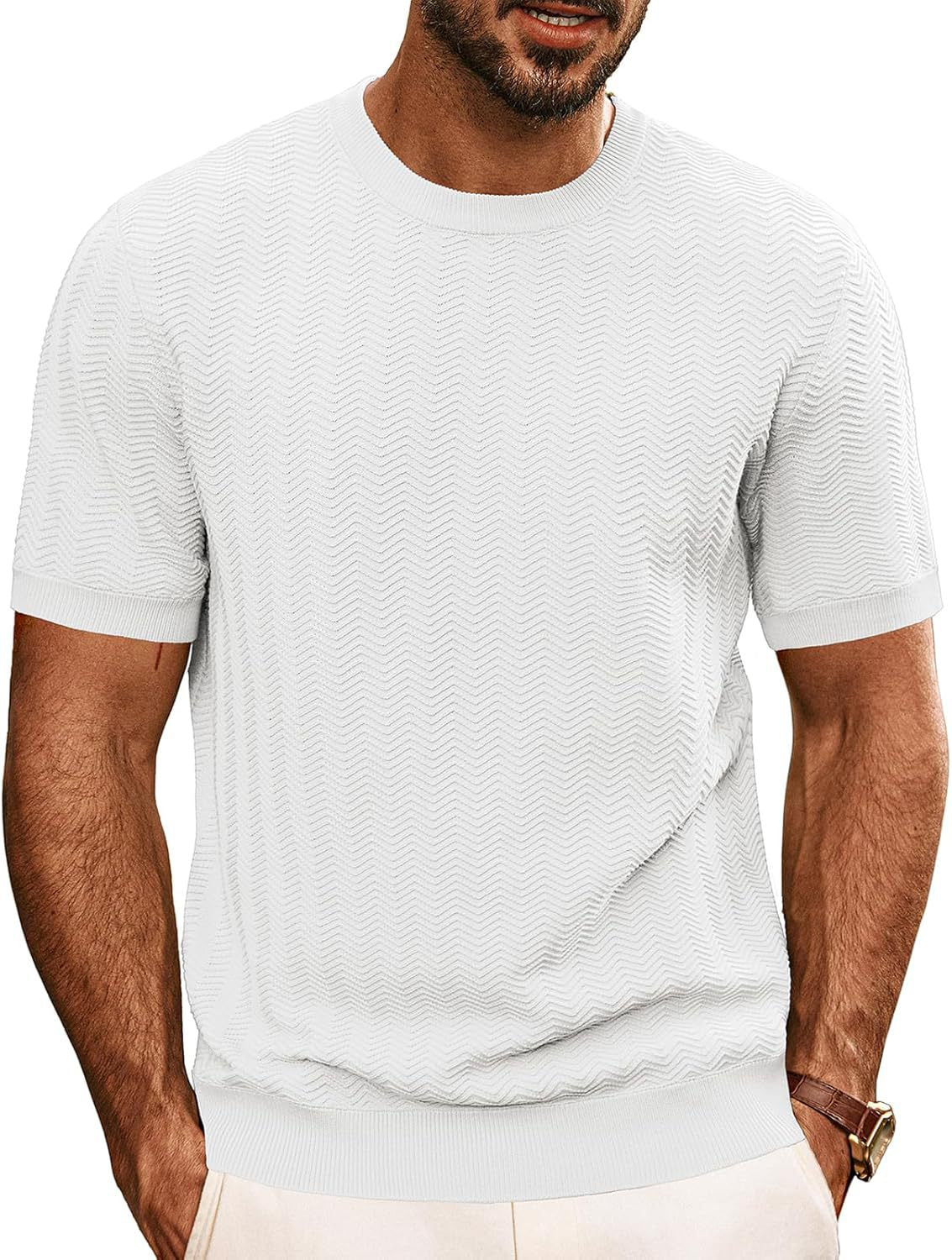 T-shirt ras du cou texturé homme Berg-Feldt