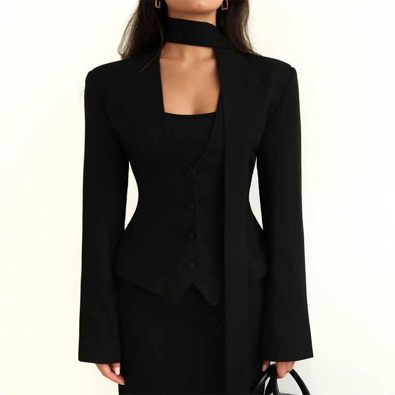 Blazer pour femme avec col montant et manches volumineuses Berg-Feldt