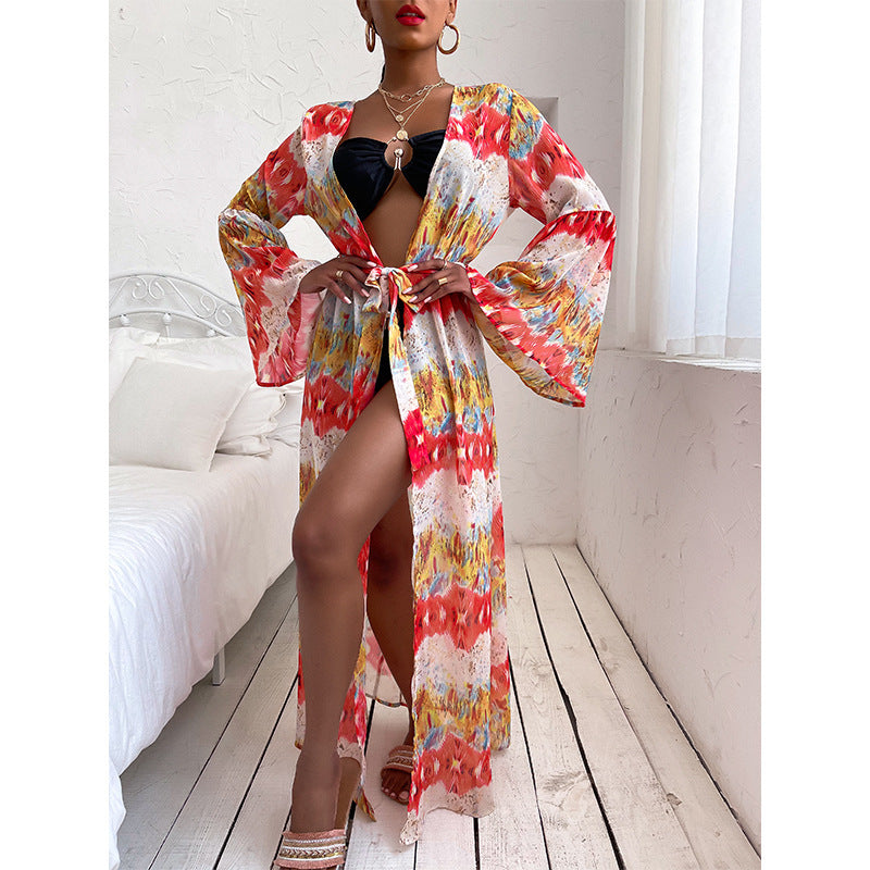 Weites Damenkaftan-Kleid mit langen Ärmeln von berg-feldt