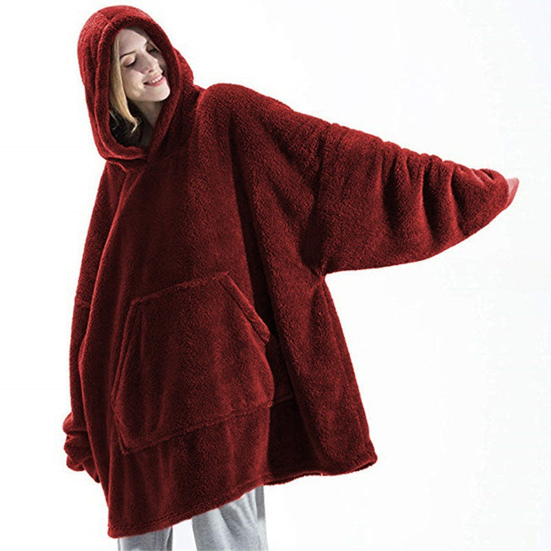 Sweat à capuche oversize en polaire pour femme avec poche kangourou et capuche Berg-Feldt