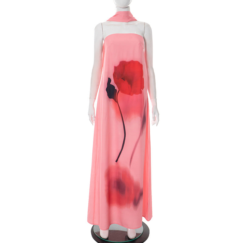 Robe longue élégante à motif floral pour femme Berg-feldt