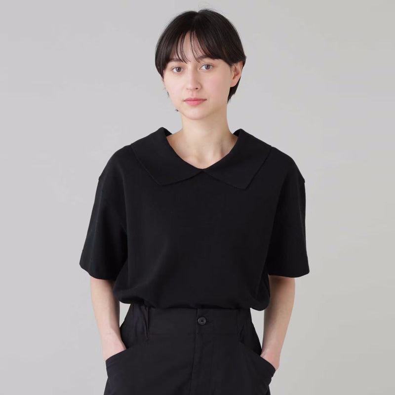 Modernes Damen-T-Shirt mit lässiger Passform und besonderem Kragen von berg-feldt