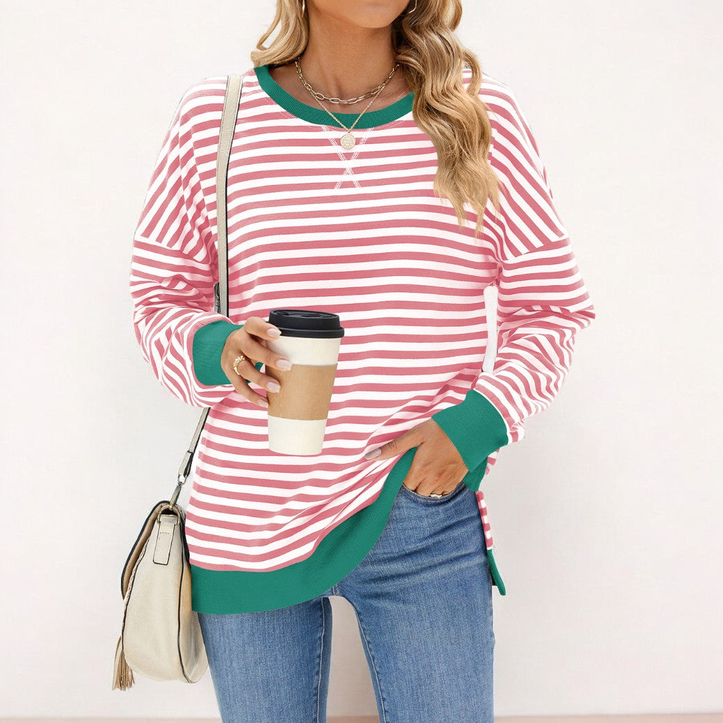 Pull rayé confortable pour femme