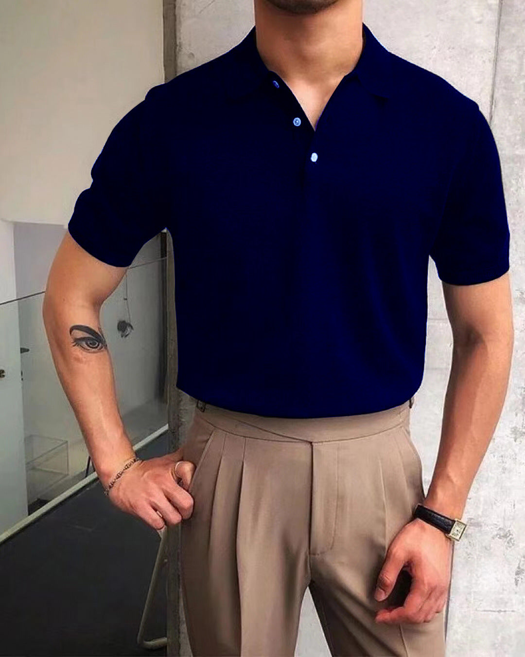 Herren Polo-Shirt aus atmungsaktiver Baumwolle mit elegantem Kragen Berg-Feldt