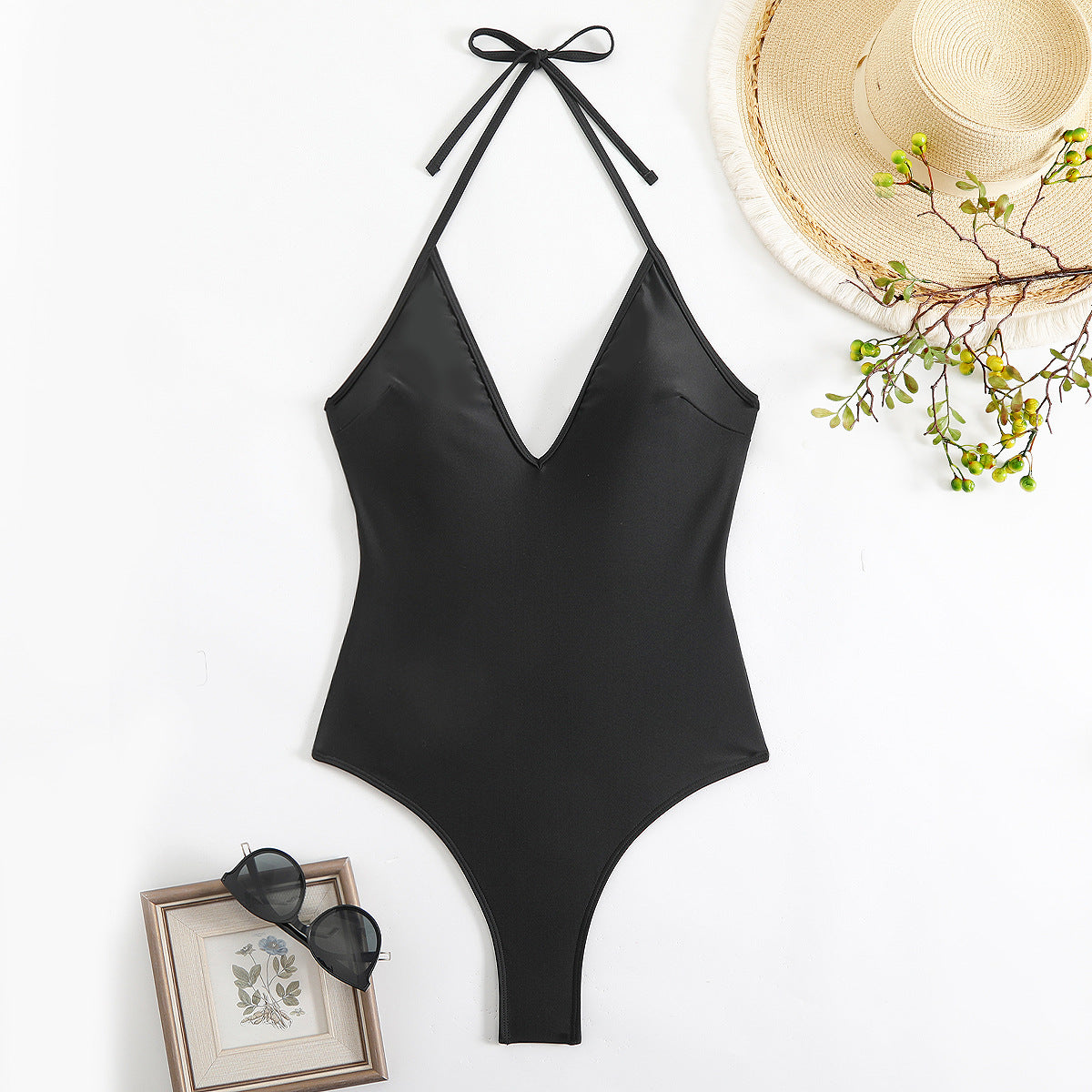 Maillot de bain femme Berg-Feldt, échancré avec décolleté en V
