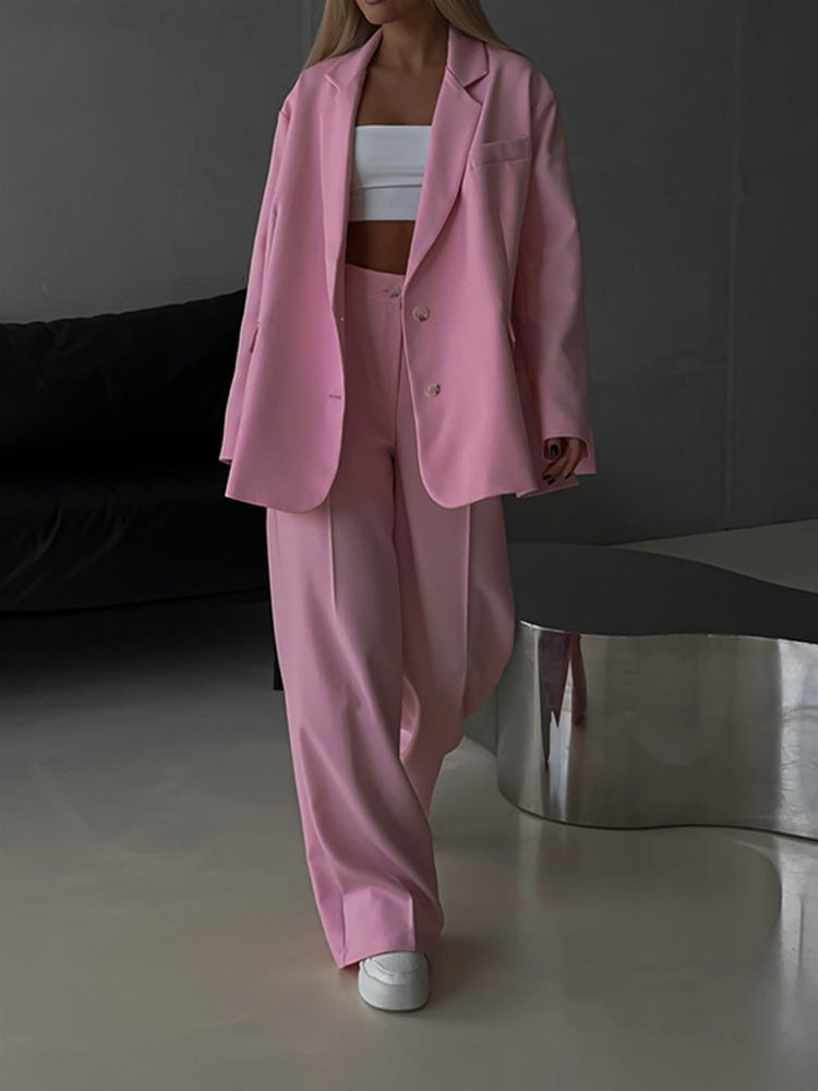 Ensemble blazer élégant et pantalon large pour femme Berg-Feldt