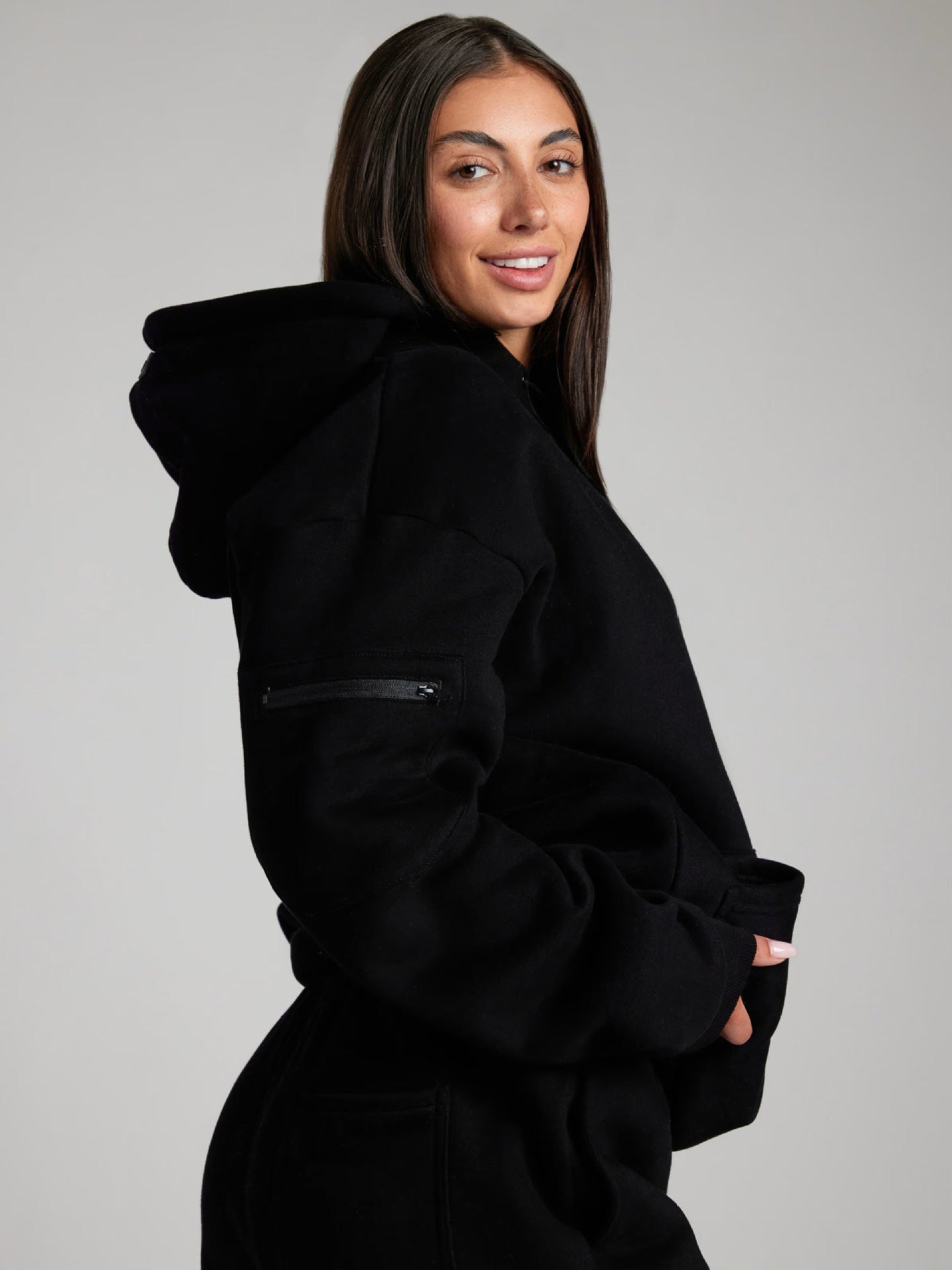 Damen-hoodie relaxant avec masque de sommeil intégré Berg-Feldt