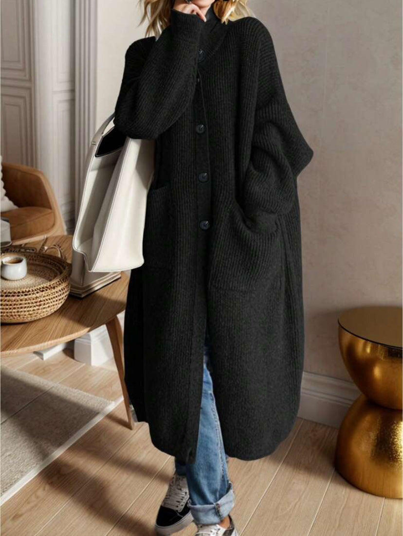 Damen cardigan tricoté à la mode avec de grandes poches et bouton détail Berg-Feldt
