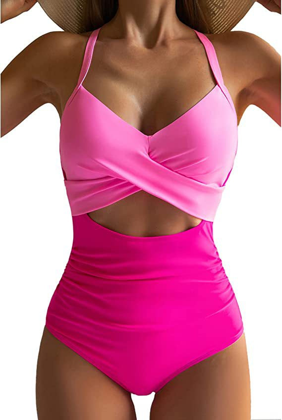 Maillot de bain femme Berg-Feldt avec design portefeuille et coupe haute