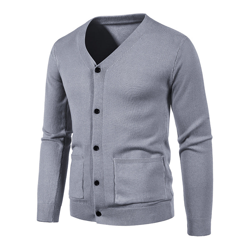 Herren Strickjacke mit V-Ausschnitt und praktischen Taschen Berg-Feldt