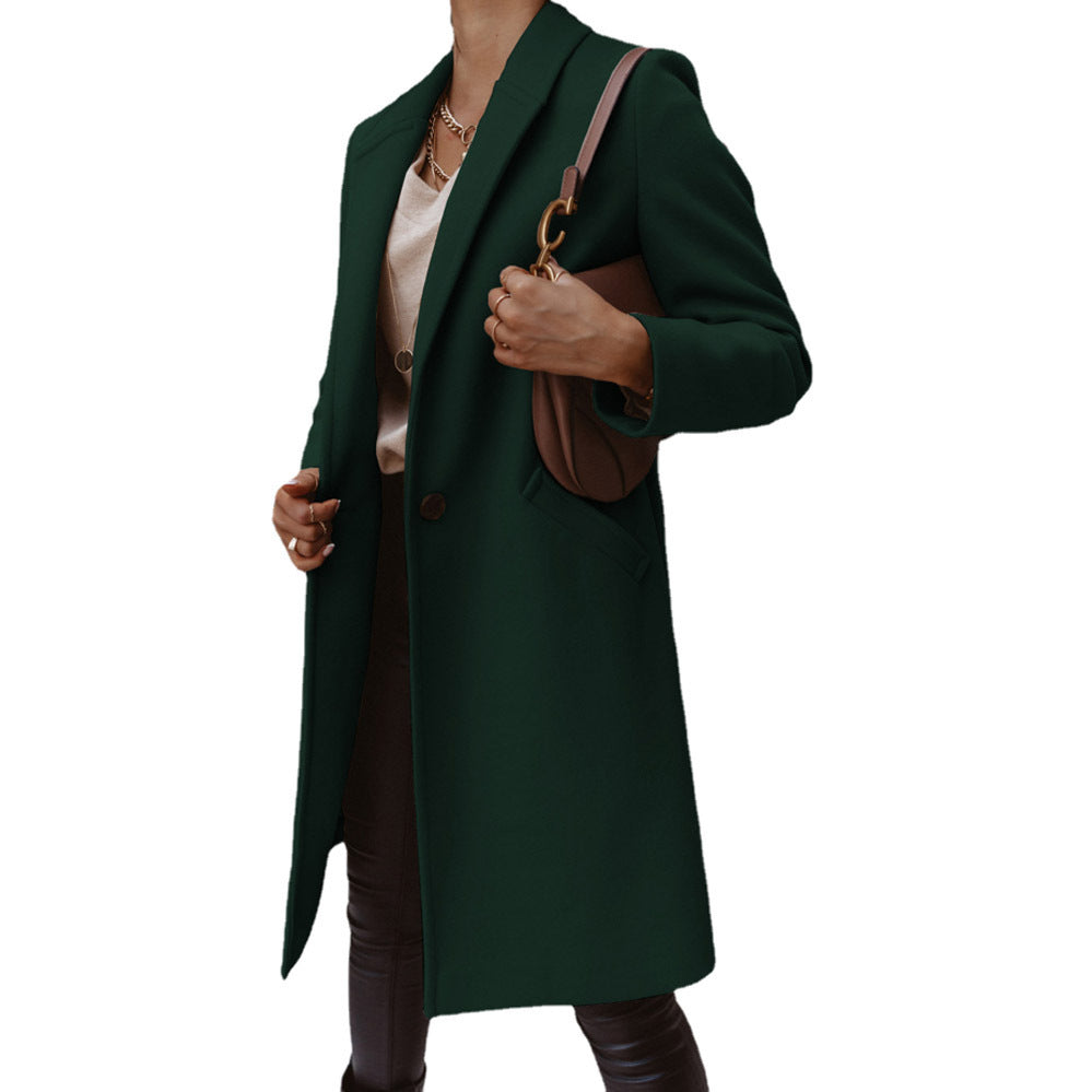 Damen Manteau en laine élégant avec silhouette ajustée et poches pratiques Berg-Feldt