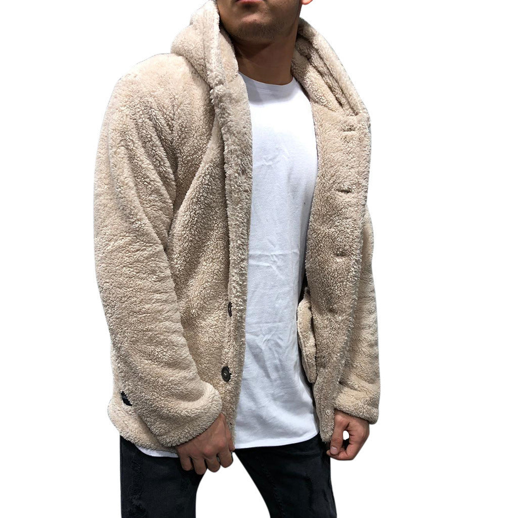 Veste douillette en teddy pour homme avec large revers et poches pratiques Berg-Feldt