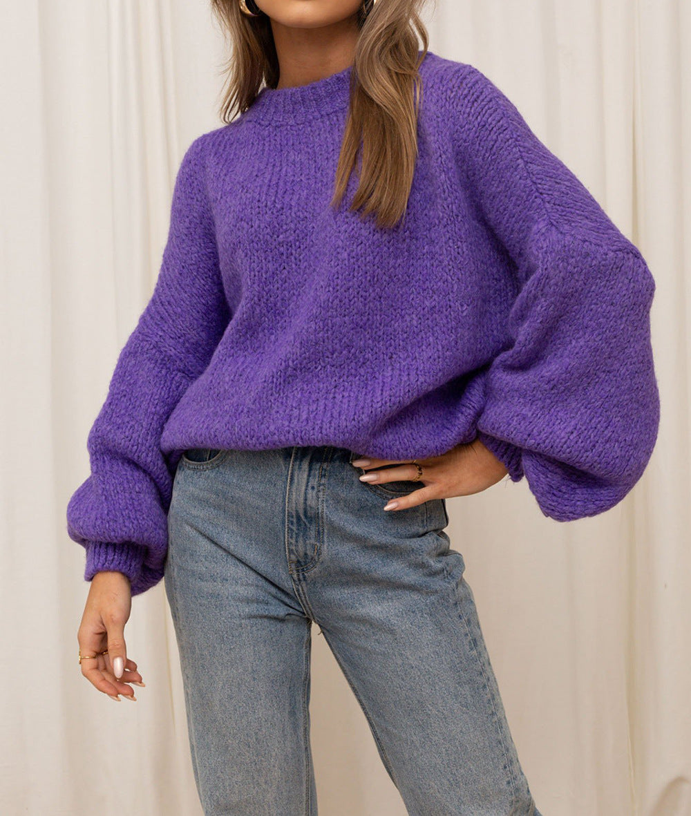 Damen-Pulli Oversize Confortable avec Manches Volumineuses et Tricot Doux Berg-Feldt