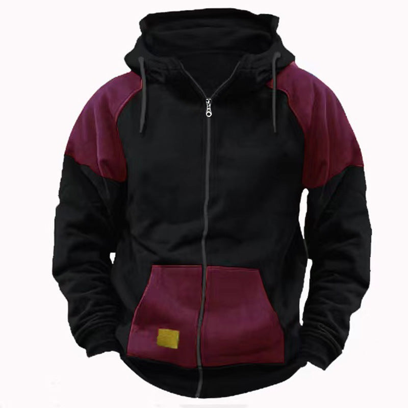 Herren sportliche Kapuzenjacke mit modischen Kontrastdetails Berg-Feldt