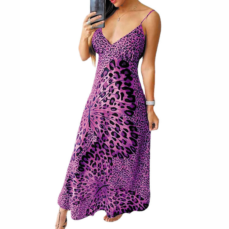 Elegantes Maxikleid mit Schmetterlings- und Tiermotiv von berg-feldt