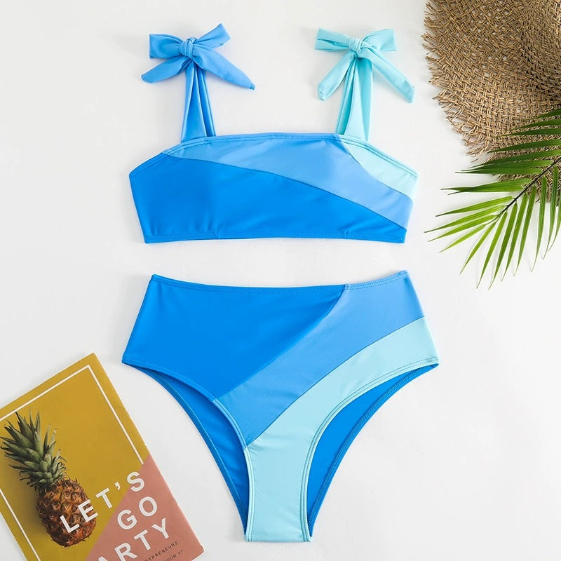 Ensemble de bikini taille haute à blocs de couleurs Berg-Feldt pour femmes