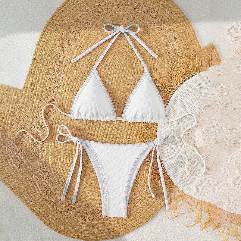 Haut de bikini fleuri à bretelles réglables par berg-feldt
