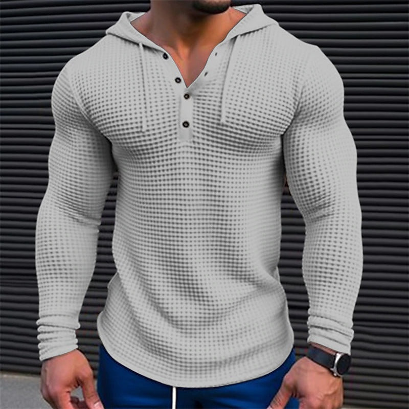 Herren Hoodie mit strukturiertem Design und Kragen Berg-Feldt