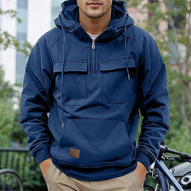 Herren modische Kapuzenjacke mit praktischen Taschen Berg-Feldt