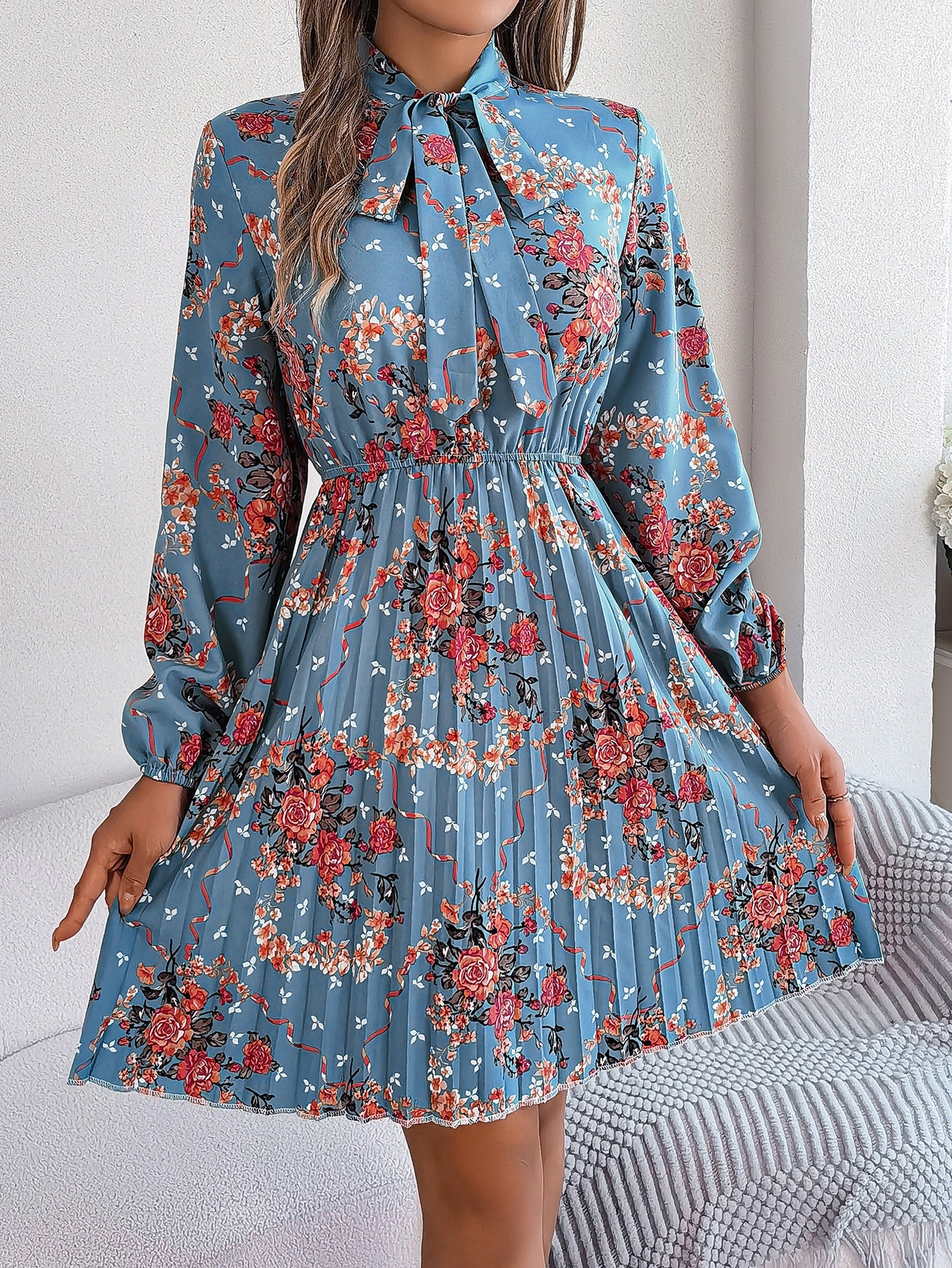Robe-chemise ajustée à motif floral berg-feldt