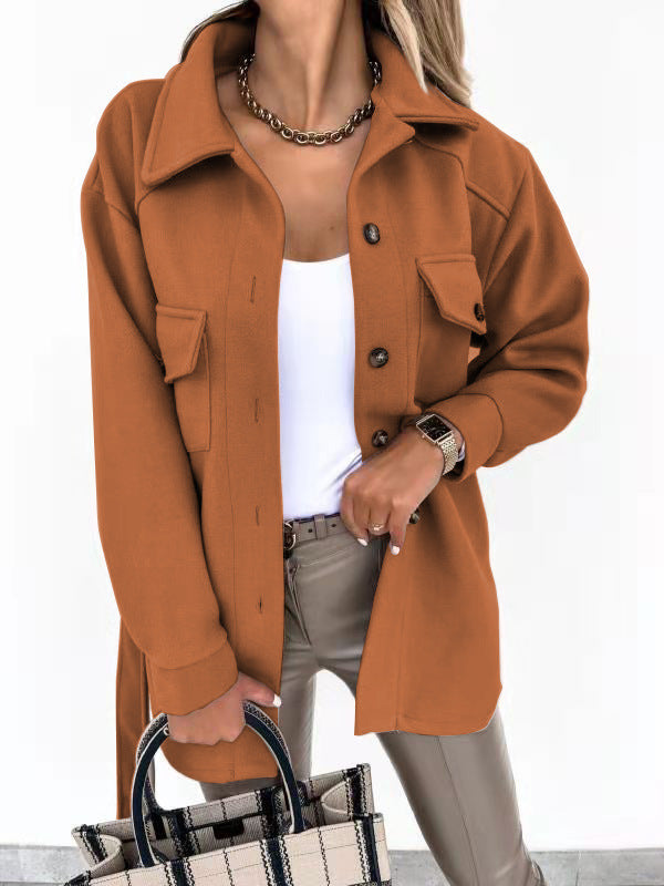 Veste surchemise tendance pour femme avec poches plaquées et fermeture boutonnée Berg-Feldt