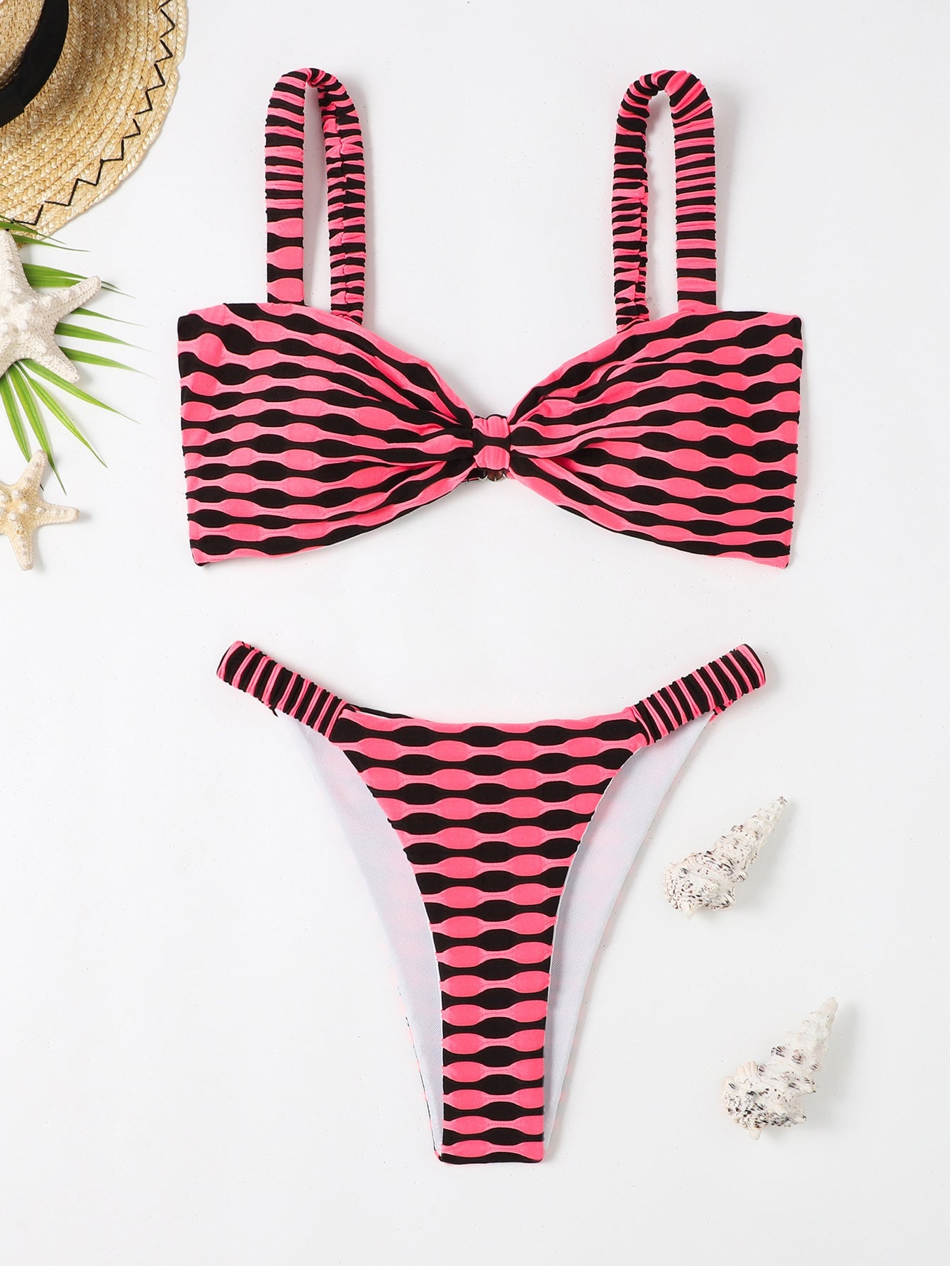 Ensemble de bikini pour femmes avec nœud tendance et bretelles sportives par berg-feldt
