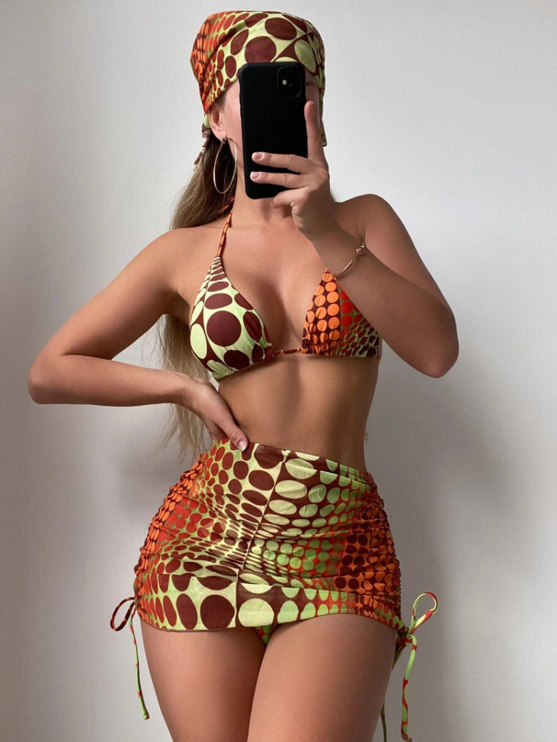 Ensemble de bikini pour femme avec pois ludiques et volants ajustables par berg-feldt