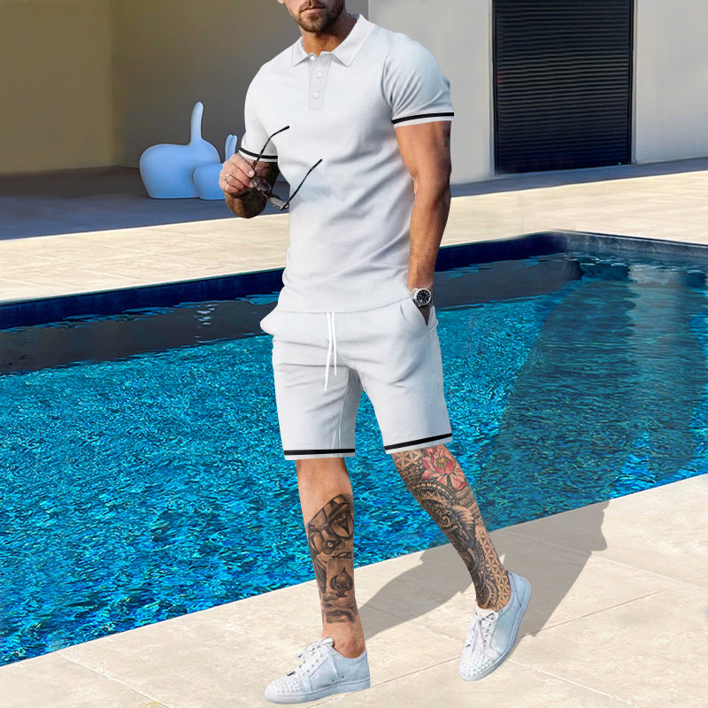 Herren Poloshirt und Shorts-Set mit sportlichen Akzenten Berg-Feldt