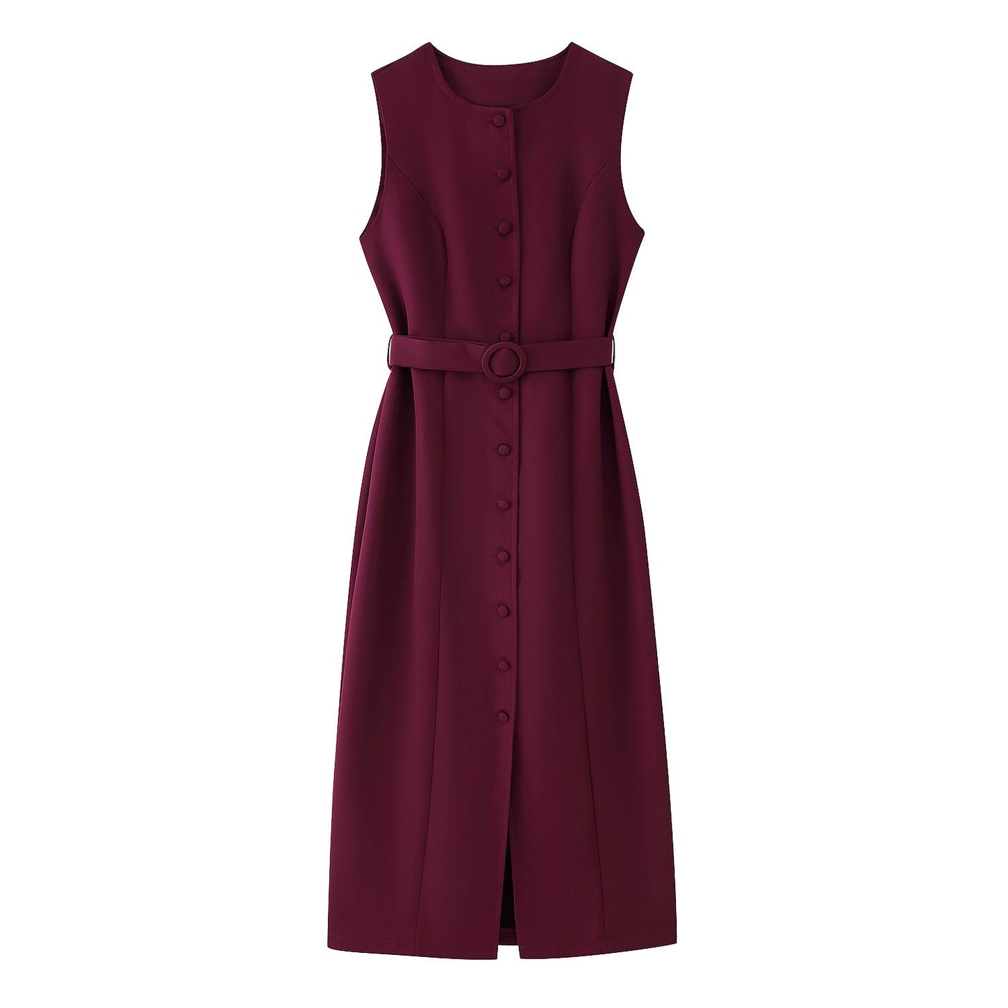 Robe portefeuille sans manches boutonnée avec ceinture à la taille pour femme Berg-Feldt