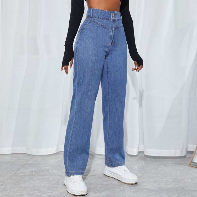 Klassische Damen Straight-Leg Jeans mit hoher Taille von berg-feldt
 - berg-feldt